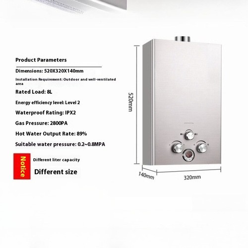 Home gas water heater - gas,
