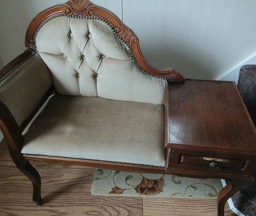 Vintage dark wood telephone - vintage,