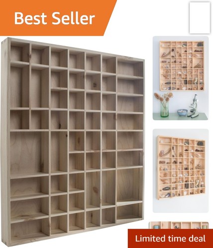 Unfinished wooden display - unfinished,