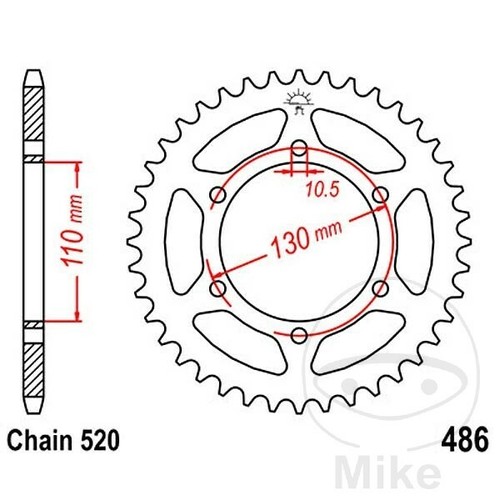 Rear sprocket tooth pitch - sprocket,