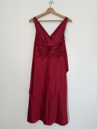 Red satin monsoon prom - red,