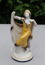 Figurine Dancer Art Deco Style Art Nouveau Style Porcelain Enamels Statue