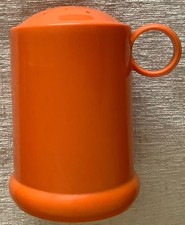 Vintage Original Working Kitchen Orange Flour Sifter Dredger Locking Base 1970s 