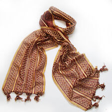 Scarf Men Kurta Scarf 250x30cm India Costume Bollywood Red Gold 2