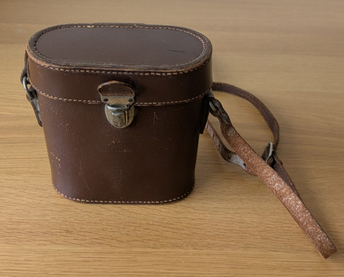 Vintage leather binoculars - vintage,