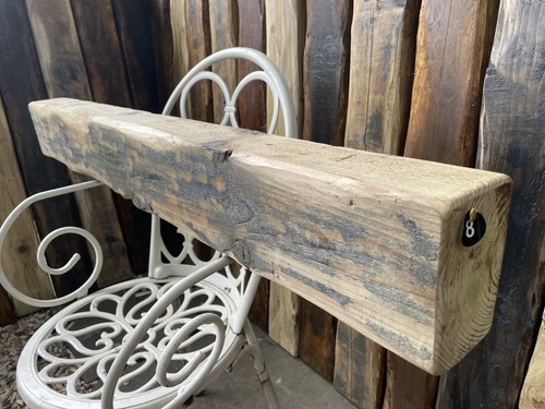 Reclaimed solid wood fireplace - wood,