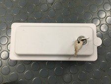 MOTORHOME & CARAVAN REICH EXTERNAL SHOWER SUPPLY LOCK LID & BASE SHELL IN WHITE