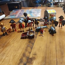 Playmobil Vintage Redcoat Soldiers.Gold Carriage Cannons.Pirate Collection 