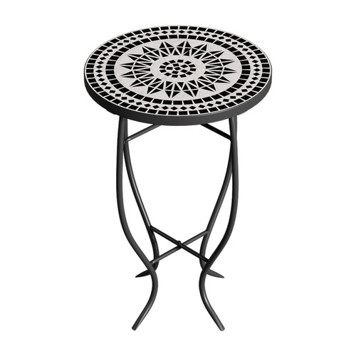Iron round small side coffee - side,