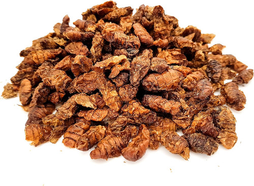 Dried silkworm pupae - -,