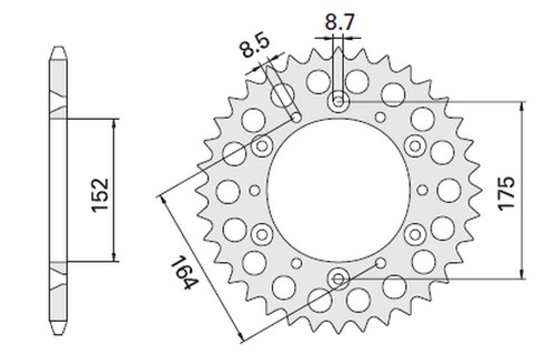 Rear sprocket 856 - sprocket,