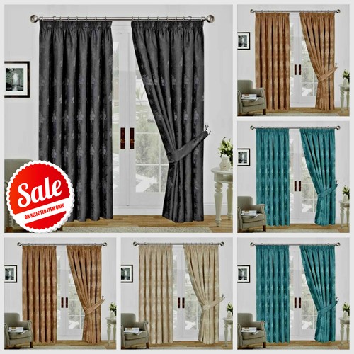 Jacquard pencil pleat curtains - pencil,