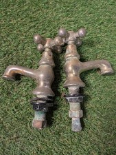 Pair Of Use Vintage Brass Bath