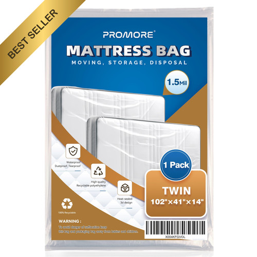 Plastic mattress bag - mattress, twin