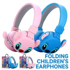 Lilo & Stitch Kids Foldable Wireless Headphones Ear Pads Headset Gift Earphones