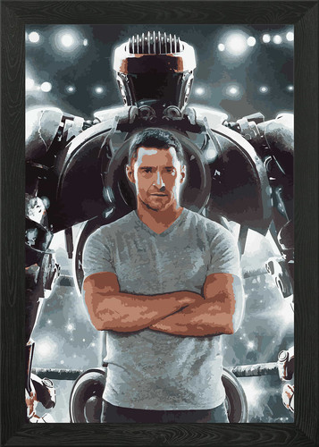 Real steel atom - steel, framed