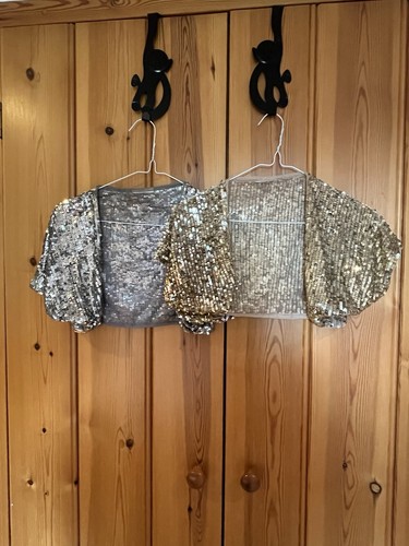 Three shrugs silver - silver, sequined