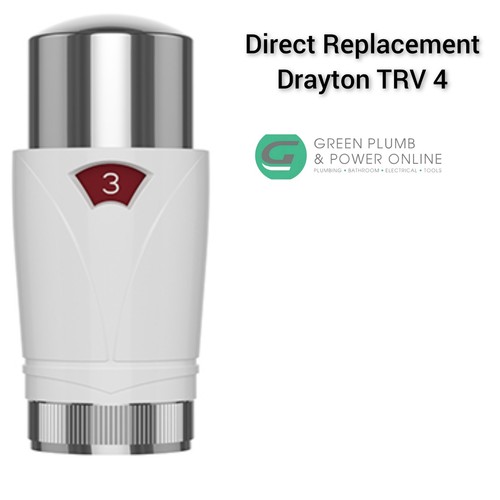 Trv radiator head - white, &