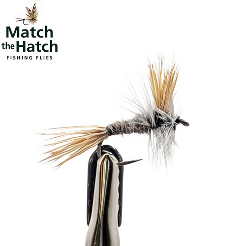 Grey wulff dry fly - grey, trout