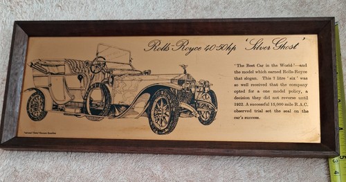 Rolls royce copper plaque - rolls,