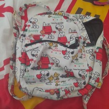Peanuts Snoopy White Mini Backpack – Licensed Peanuts Bag – VGC