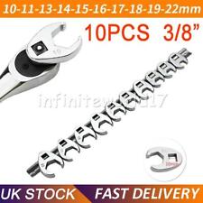 10PCS MECHANICS CROWS FOOT WRENCH TOOL SET - 10-22mm - 3/8" Drive NEW