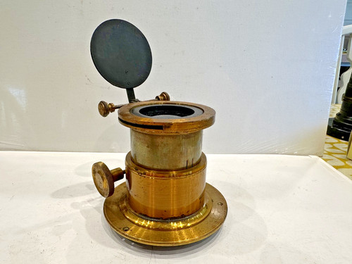 Antique brass petzval lens - antique,