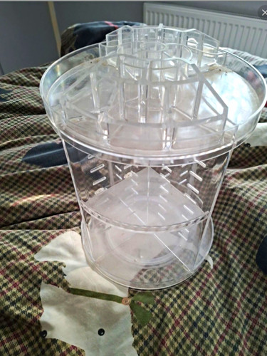 Clear plastic rotating make - plastic,