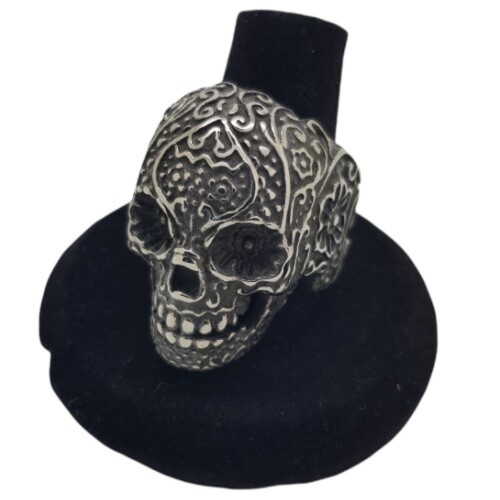 Stainless steel sugar skull - stainless,