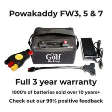 36 Hole Li Golf Trolley Battery For PK FW 3,5 & 7 & 3 Way Adaptor,not slim (PK6)