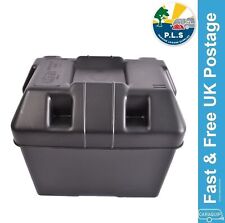 Leisure Battery Box Black + Strap Caravan Motorhome Campervan Boat - PO580