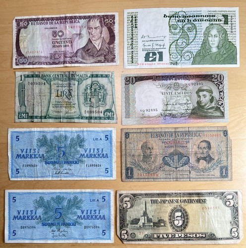 Mixed lot foreign currency - lot,