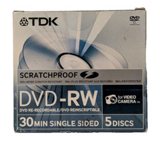 TDK Mini DVD-RW-14SPEB 5 PACK