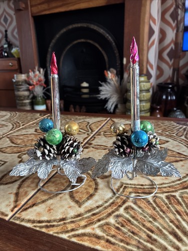 Pair vintage mercury glass - pair,