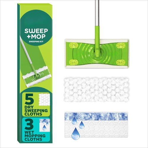 Sweep mop dry wet - sweep, +