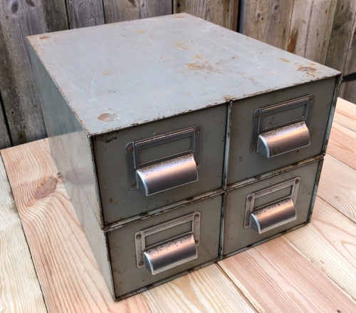 Vintage grey 2 drawer - vintage,