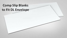 Plain White 100gsm Compliment Slip Paper to fit DL ENV (210mm x 99mm) 500 Sheets