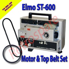 ELMO ST-600 SUPER 8mm SOUND Cine Film Projector Drive Belts (Set of 2)