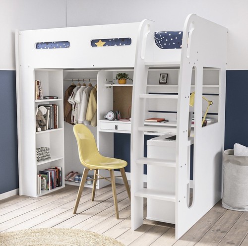 Kids white high - kids, bed