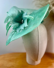 Large Flower Feather Hair Hat