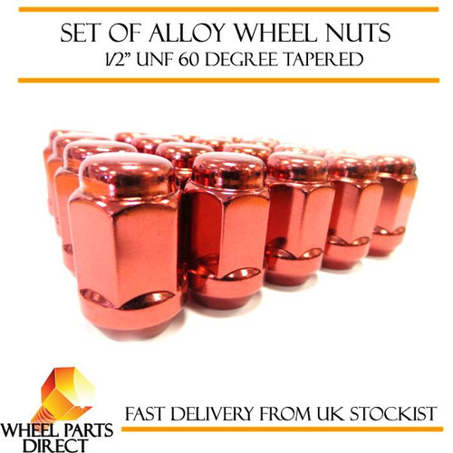 Alloy wheel nuts red 2 - nuts, (20)