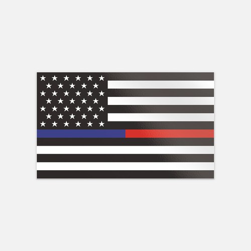 Thin blue line red - blue, &