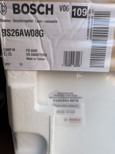 Bosch dishwasher brand new - brand,
