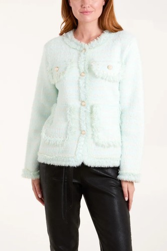 Women tweed boucle jacket - women's,
