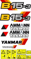 YANMAR B15-3 DIGGER DECAL STICKER SET