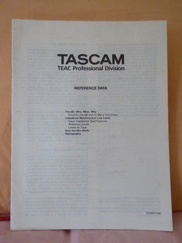 Tascam teac professional - tascam,