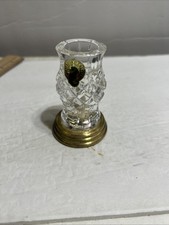 WATERFORD CRYSTAL  MINIATURE DECORATIVE HURRICANE  LAMP 3 1/8"