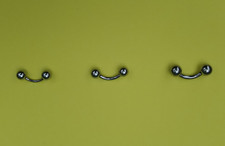 SURGICAL STEEL CURVED BARBELL PRINCE ALBERT BANANA BAR GIANT BALLS HEAVY GAUGE