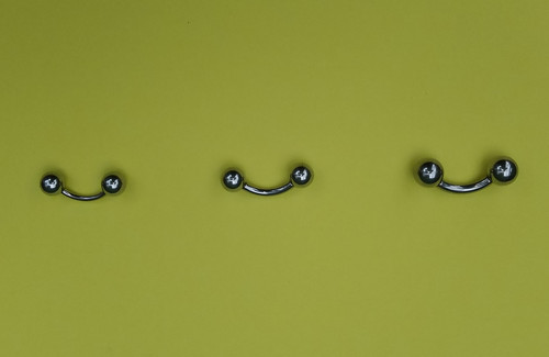Surgical steel curved barbell - steel,