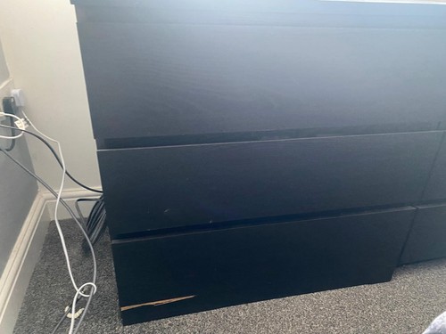 Ikea malm black - black, drawer